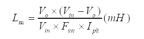 LED驱动电源电感量公式